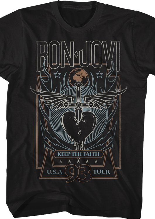Keep The Faith Tour Bon Jovi T-Shirt - main product image