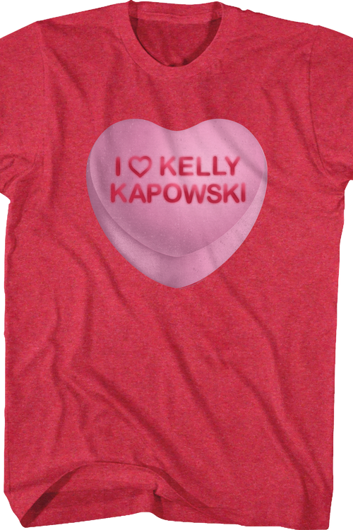 Kelly Kapowski Candy Heart Saved By The Bell T-Shirt - main product image