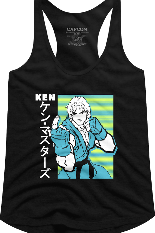 Ladies Ken Japanese Street Fighter Racerback Tank Topmain product image