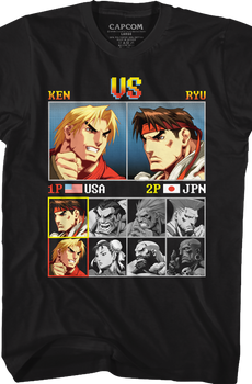 Ken vs Ryu Street Fighter T-Shirt