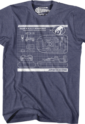 Killer WHALE Hovercraft Blueprints GI Joe T-Shirt