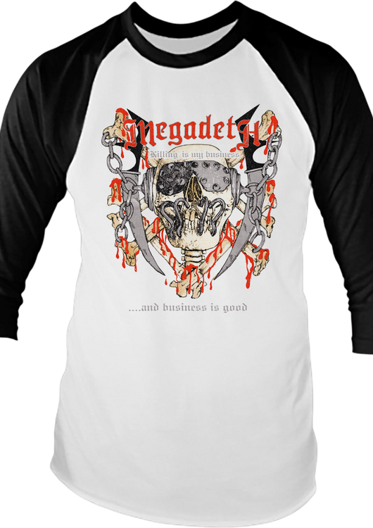 Killing Is My Business Megadeth Raglan Baseball Shirt - main product image