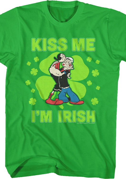 Kiss Me I'm Irish Popeye T-Shirt - main product image
