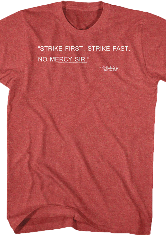 Kreese Quote Karate Kid T-Shirt - main product image