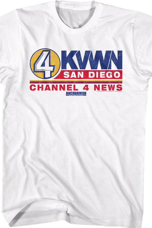KVWN Channel 4 News Logo Anchorman T-Shirt - main product image