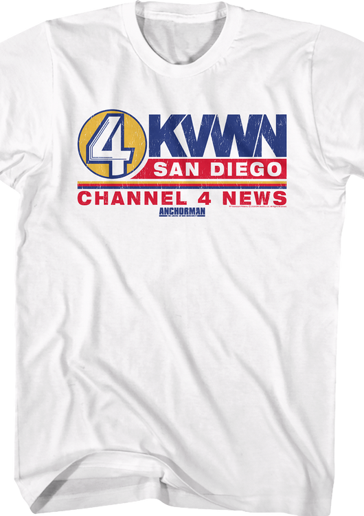 KVWN Channel 4 News Logo Anchorman T-Shirt - main product image