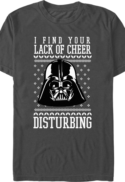 Lack Of Cheer Faux Ugly Christmas Sweater Star Wars T-Shirt