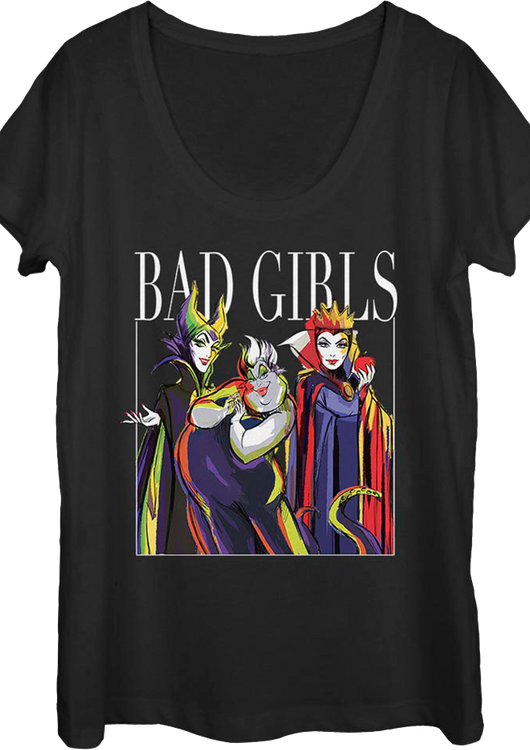 Ladies Bad Girls Disney Scoopneck Shirt - main product image