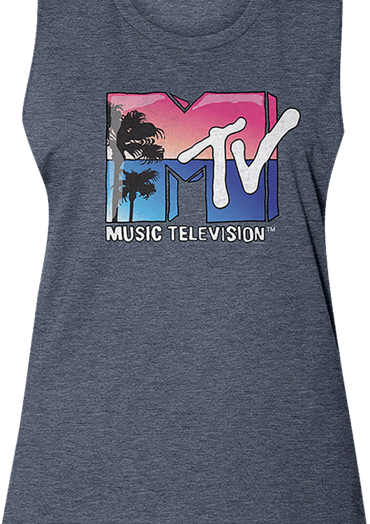 Ladies Beach Logo MTV Muscle Tank Top - main product image