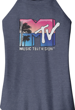 Ladies Beach Logo MTV Sleeveless Rocker Tank Top