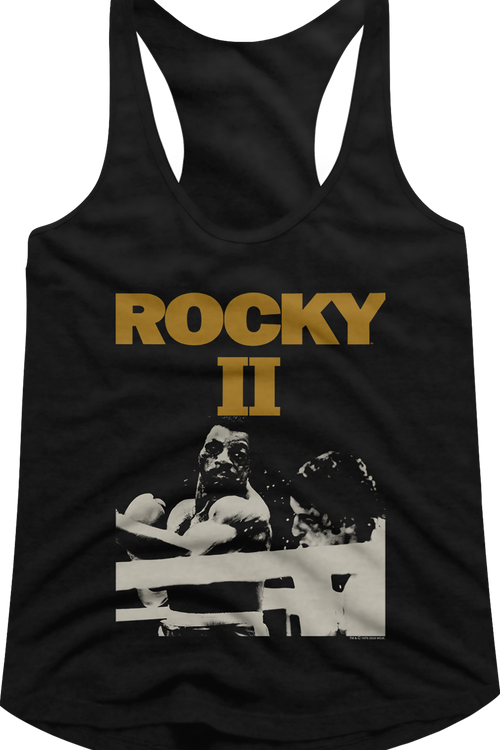 Ladies Black and White Rocky II Racerback Tank Topmain product image