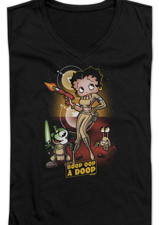 Ladies Boop Oop A Doop Wars Betty Boop V-Neck Shirt - main product image