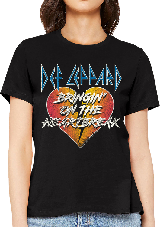 Womens Bringin' On The Heartbreak Def Leppard Shirt - main product image