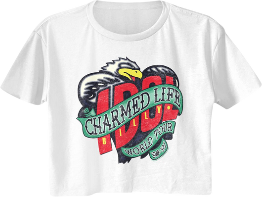Ladies Charmed Life World Tour Billy Idol Crop Top - main product image