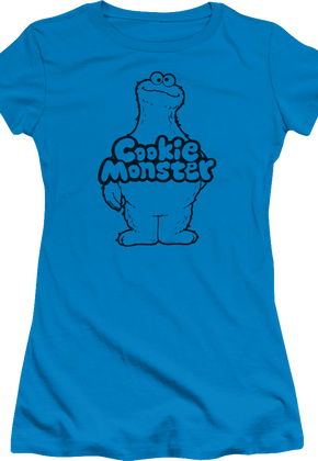 Ladies Cookie Monster Sketch Sesame Street Shirt