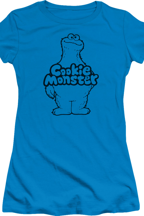 Ladies Cookie Monster Sketch Sesame Street Shirtmain product image