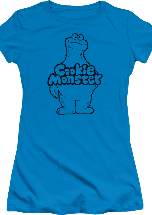 Ladies Cookie Monster Sketch Sesame Street Shirt - main product image