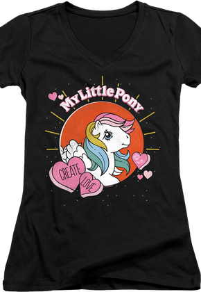 Ladies Create Love My Little Pony V-Neck Shirt