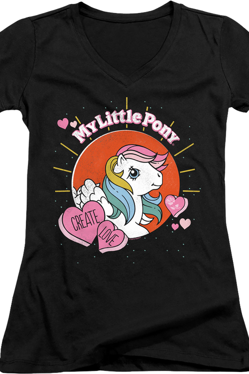 Ladies Create Love My Little Pony V-Neck Shirtmain product image