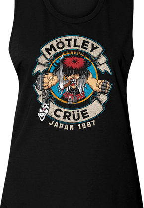 Ladies Distressed Allister Fiend Japan Motley Crue Muscle Tank Top