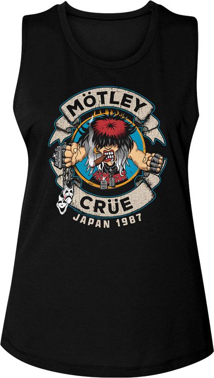Ladies Distressed Allister Fiend Japan Motley Crue Muscle Tank Top - main product image