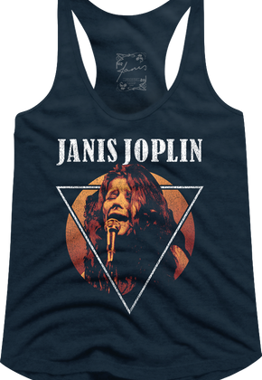 Ladies Distressed Triangle Janis Joplin Racerback Tank Top