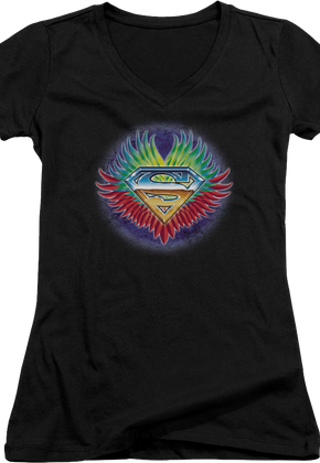 Ladies Don't Stop Believin' In Superman V-Neck Shirt