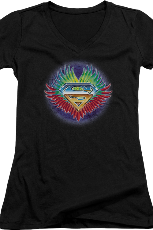 Ladies Don't Stop Believin' In Superman V-Neck Shirtmain product image