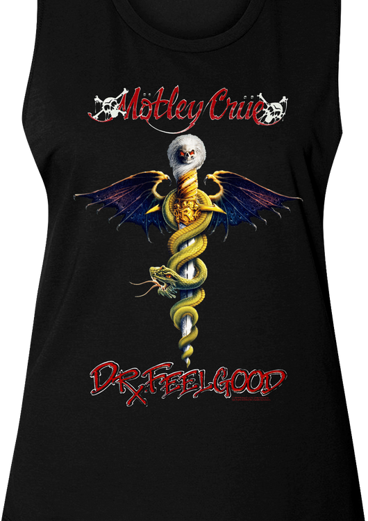 Ladies Dr. Feelgood Album Cover Motley Crue Muscle Tank Top - main product image