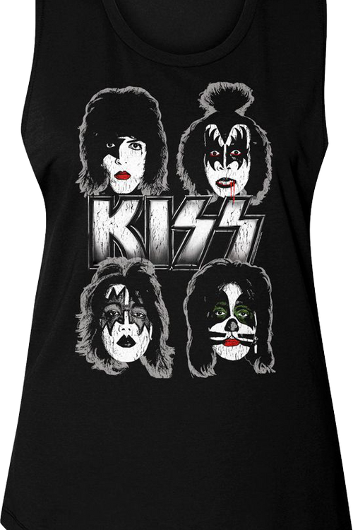 Ladies Face Paint KISS Muscle Tank Topmain product image