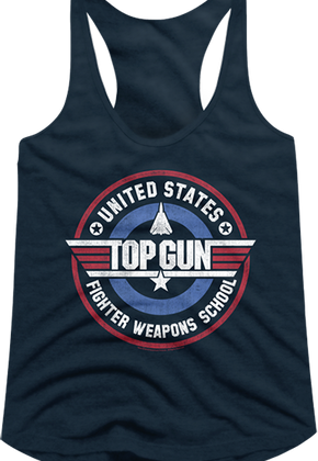 Ladies Fighter Weapons School Top Gun Racerback Tank Top