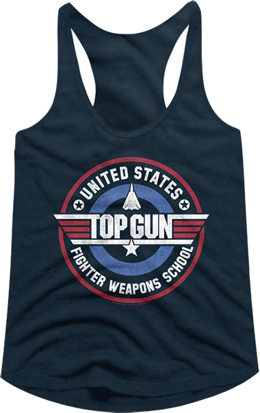 Ladies Fighter Weapons School Top Gun Racerback Tank Topmain product image