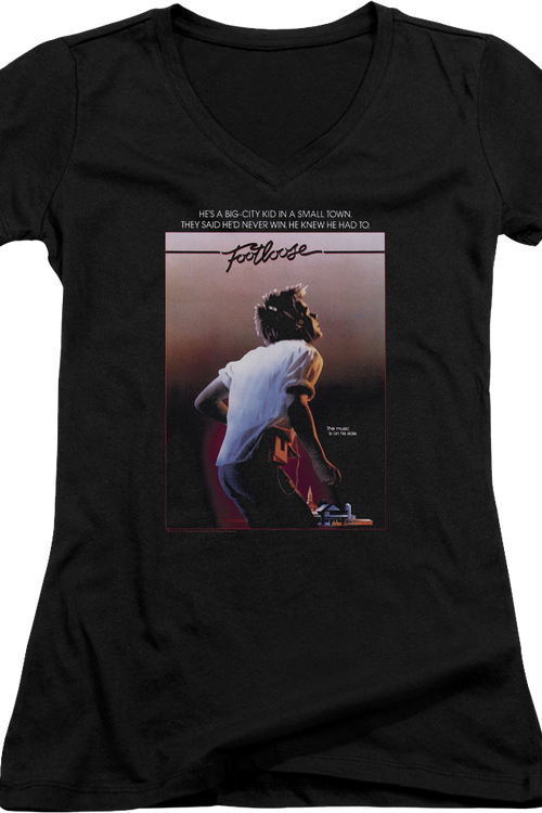 Ladies Footloose Poster V-Neck Shirt - main product image