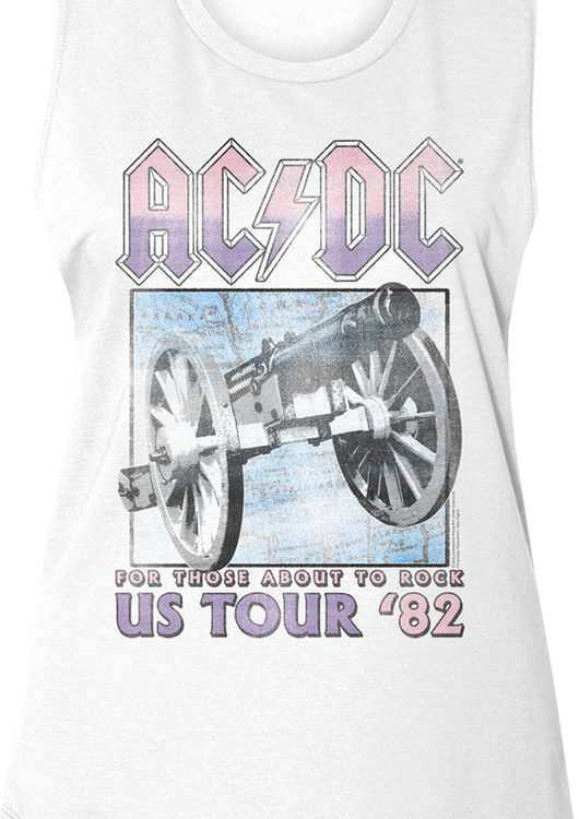 Ladies For Those About To Rock US Tour '82 ACDC Muscle Tank Top - main product image