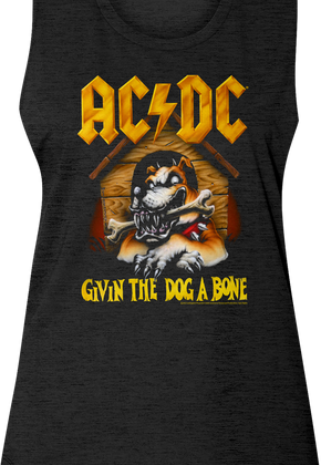 Ladies Givin The Dog A Bone ACDC Sleeveless Shirt