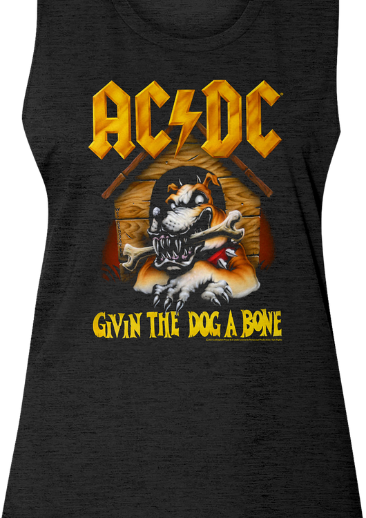 Ladies Givin The Dog A Bone ACDC Sleeveless Shirt - main product image