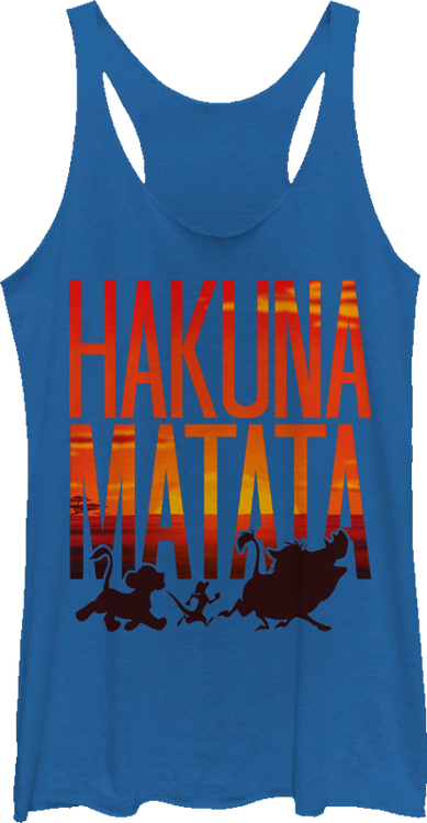 Ladies Hakuna Matata Sunset Tank Top - main product image