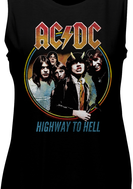 Ladies Highway To Hell ACDC Muscle Tank Top - main product image