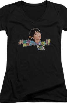 Ladies Holy Mac-A-Noli Punky Brewster V-Neck Shirt