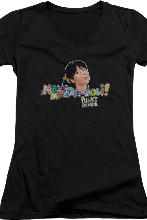 Ladies Holy Mac-A-Noli Punky Brewster V-Neck Shirtmain product image