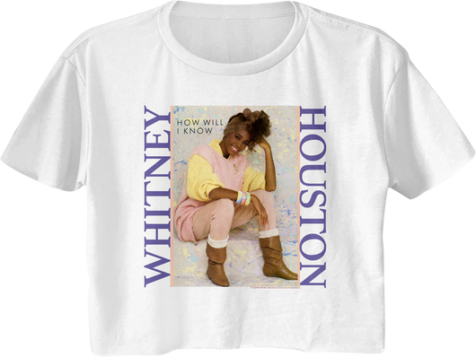 Ladies How Will I Know Single Cover Whitney Houston Crop Top - main product image