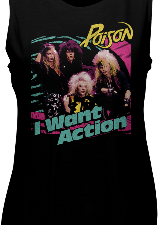 Ladies I Want Action Poison Muscle Tank Top - main product image