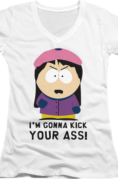 Ladies I'm Gonna Kick Your Ass South Park V-Neck Shirt