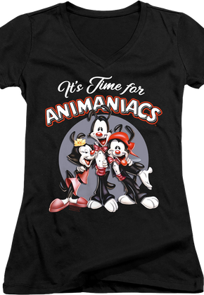Ladies It's Time For Animaniacs V-Neck Shirt