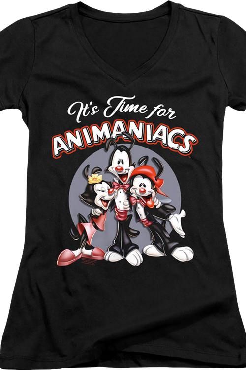 Ladies It's Time For Animaniacs V-Neck Shirtmain product image