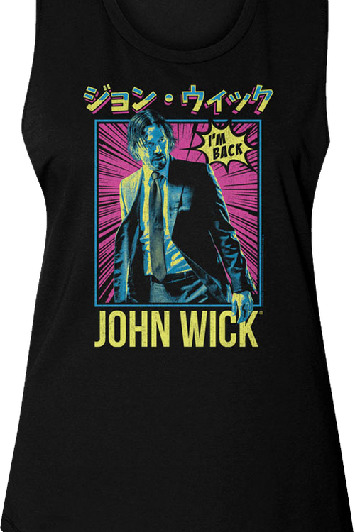 Ladies Japanese Poster John Wick Muscle Tank Topmain product image