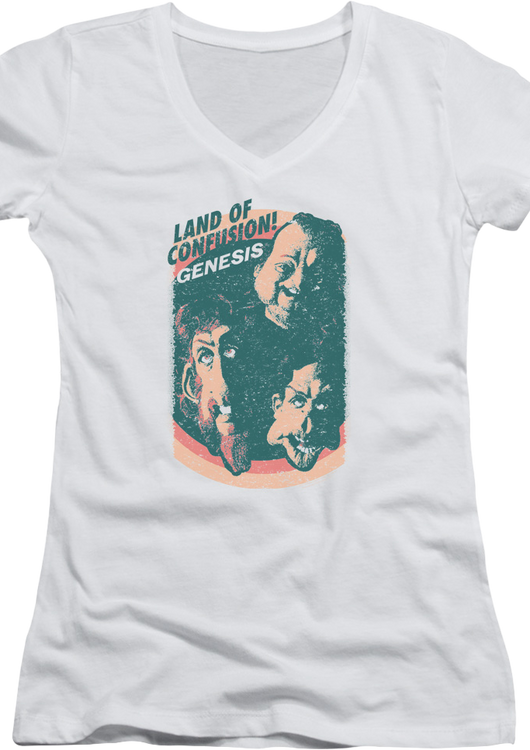 Ladies Land Of Confusion Genesis V-Neck T-Shirt - main product image