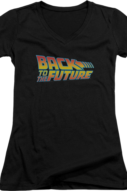 Ladies Logo Back To The Future V-Neck Shirtmain product image