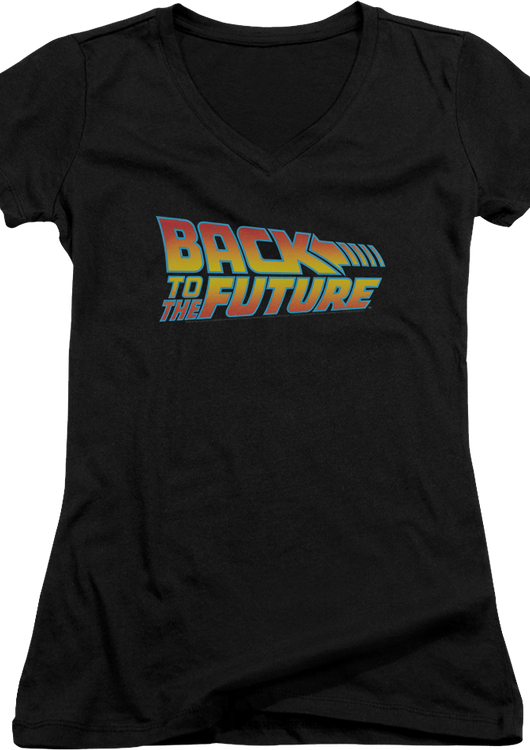 Ladies Logo Back To The Future V-Neck Shirt - main product image