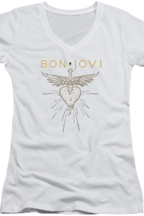 Ladies Logo Bon Jovi V-Neck Shirtmain product image